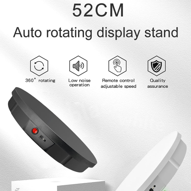 52cm Remote Control Electric Rotating Turntable Display Stand Video Shooting Props Turntable, Plug-in Power, Power Plug:US Plug(White) - free shipping - PMC TechLife - Order now!