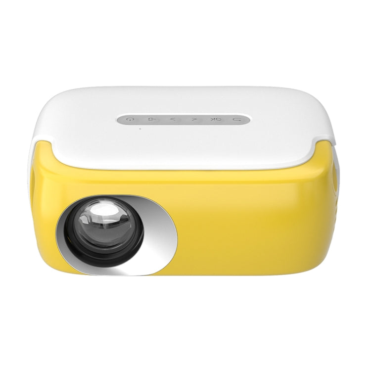 DR-860 1920x1080 1000 Lumens Portable Home Theater LED Projector, Plug Type:UK Plug(Yellow  White) - LED Projector by PMC Jewellery | Online Shopping South Africa | PMC Jewellery | Buy Now Pay Later Mobicred