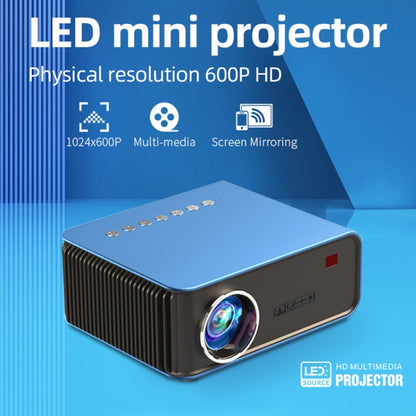 T4 Regular Version 1024x600 1200 Lumens Portable Home Theater LCD Projector, Plug Type:EU Plug(Blue) - Mini Projector by PMC Jewellery | Online Shopping South Africa | PMC Jewellery | Buy Now Pay Later Mobicred