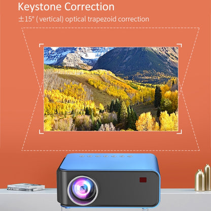 T4 Regular Version 1024x600 1200 Lumens Portable Home Theater LCD Projector, Plug Type:UK Plug(Blue) - Mini Projector by PMC Jewellery | Online Shopping South Africa | PMC Jewellery | Buy Now Pay Later Mobicred