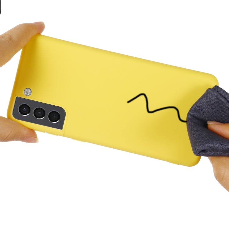 For Samsung Galaxy S22 5G Pure Color Liquid Silicone Shockproof Full Coverage Phone Case(Yellow) - free shipping - PMC TechLife - Order now!