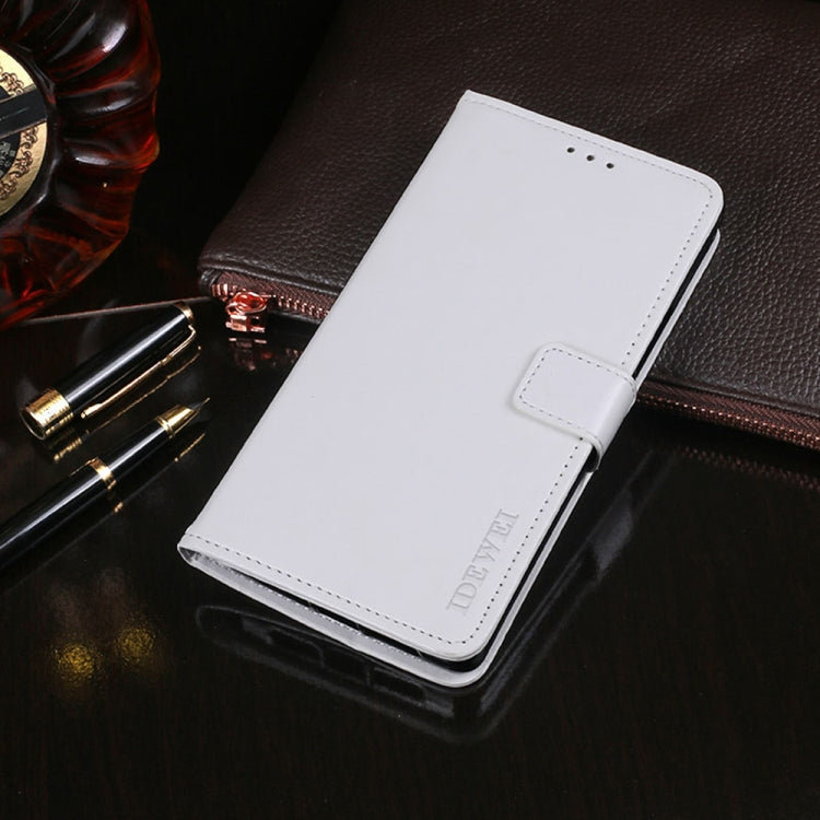 For Oukitel C25 idewei Crazy Horse Texture Leather Phone Case with Holder & Card Slots & Wallet(White) - More Brand by idewei | Online Shopping South Africa | PMC Jewellery | Buy Now Pay Later Mobicred