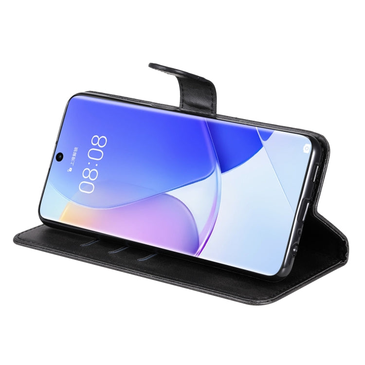 For Huawei nova 9 / Honor 50 5G Calf Texture Zipper Horizontal Flip Leather Phone Case(Black) - Honor Cases by PMC TechLife | Online Shopping South Africa | PMC TechLife