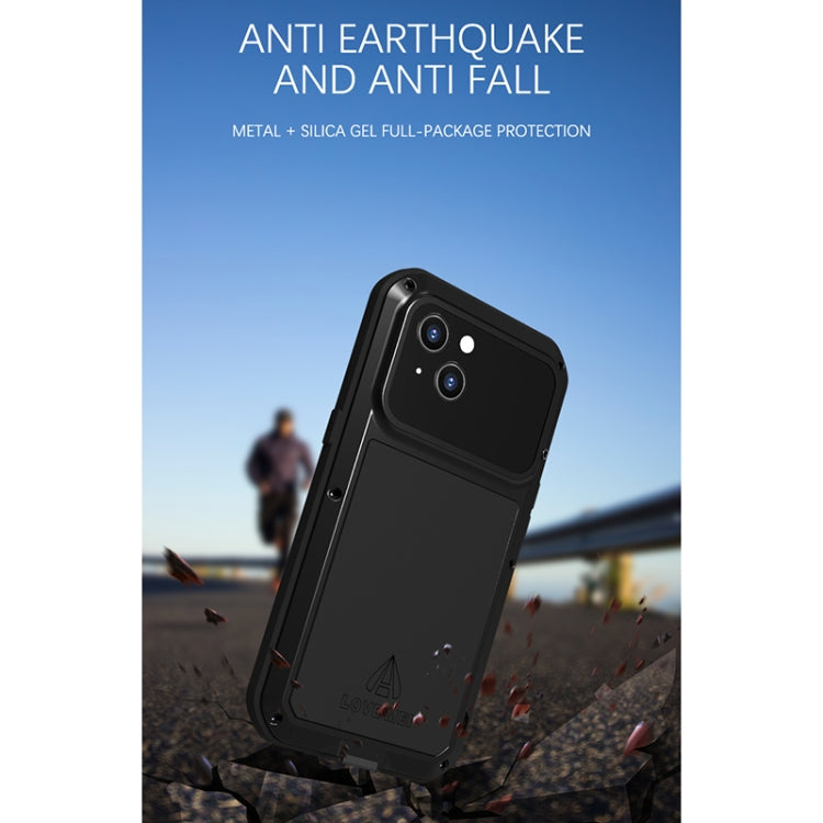 For iPhone 13 LOVE MEI Metal Shockproof Life Waterproof Dustproof Protective Phone Case(Red) - free shipping - PMC TechLife - Order now!