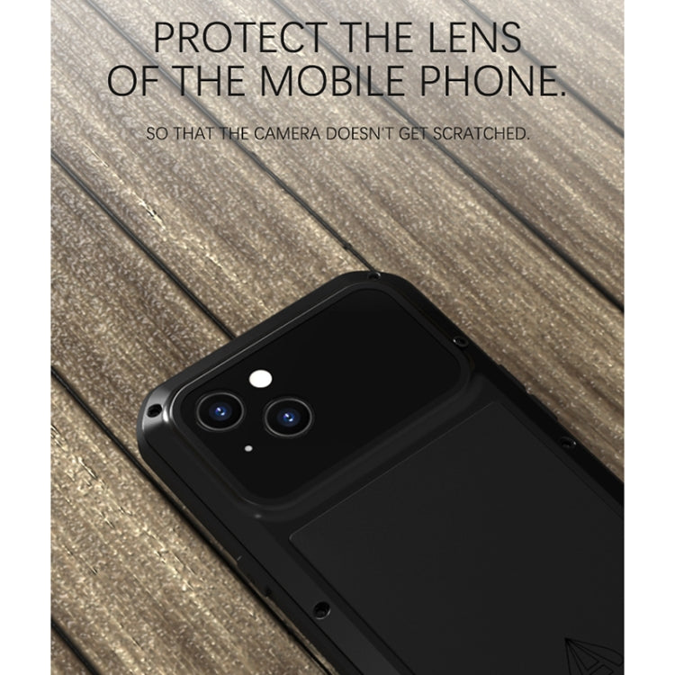 For iPhone 13 LOVE MEI Metal Shockproof Life Waterproof Dustproof Protective Phone Case(Red) - free shipping - PMC TechLife - Order now!