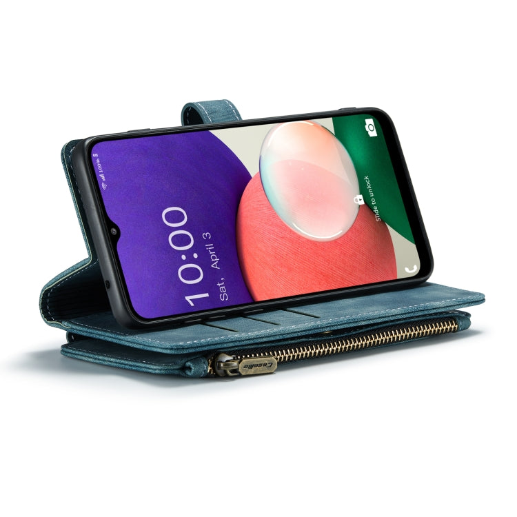 For Samsung Galaxy A22 5G CaseMe-C30 Multifunctional Horizontal Flip PU + TPU Phone Case(Blue) - Galaxy Phone Cases by CaseMe | Online Shopping South Africa | PMC Jewellery | Buy Now Pay Later Mobicred