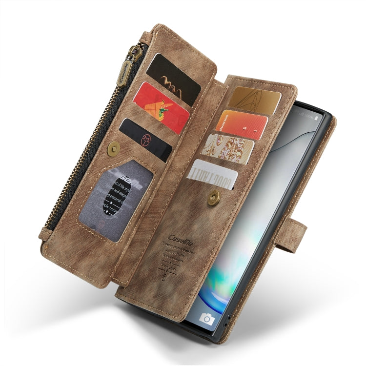 For Samsung Galaxy Note10 CaseMe-C30 Multifunctional Horizontal Flip PU + TPU Phone Case(Brown) - Galaxy Phone Cases by CaseMe | Online Shopping South Africa | PMC Jewellery | Buy Now Pay Later Mobicred