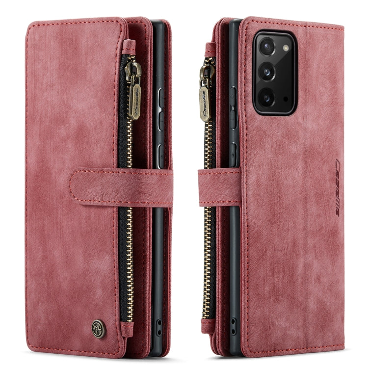 For Samsung Galaxy Note20 CaseMe-C30 Multifunctional Horizontal Flip PU + TPU Phone Case(Red) - free shipping - PMC Jewellery - Order now!