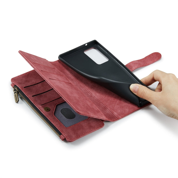 For Samsung Galaxy Note20 CaseMe-C30 Multifunctional Horizontal Flip PU + TPU Phone Case(Red) - free shipping - PMC Jewellery - Order now!