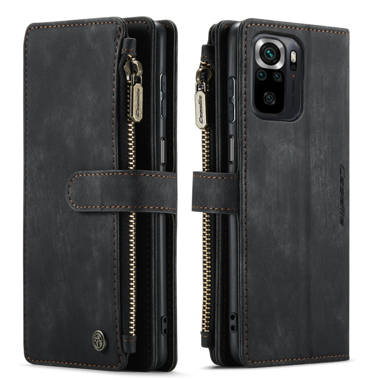 For Xiaomi Redmi Note 10 4G / Redmi Note 10S CaseMe-C30 Multifunctional Horizontal Flip PU + TPU Phone Case(Black) - Xiaomi Cases by CaseMe | Online Shopping South Africa | PMC Jewellery | Buy Now Pay Later Mobicred