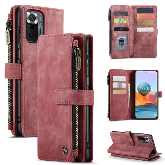 For Xiaomi Redmi Note 10 Pro 4G / Redmi Note 10 Pro Max CaseMe-C30 Multifunctional Horizontal Flip PU + TPU Phone Case(Red) - Xiaomi Cases by CaseMe | Online Shopping South Africa | PMC Jewellery | Buy Now Pay Later Mobicred