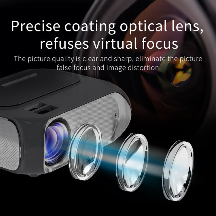 T7 1920x1080P 200 ANSI Portable Home Theater LED HD Digital Projector, Basic Version, AU Plug(Black) - LED Projector by PMC TechLife | Online Shopping South Africa | PMC TechLife | Buy Now Pay Later Mobicred