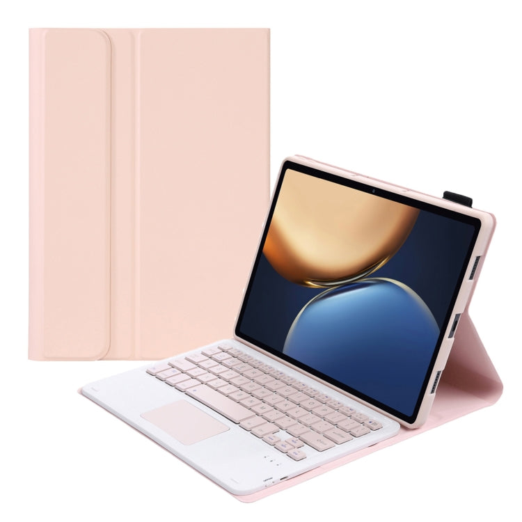 AHV7-A Lambskin Texture Ultra-thin Bluetooth Keyboard Leather Tablet Case with Touchpad For Honor Tablet V7 Pro(Pink) - Huawei Keyboard by PMC TechLife | Online Shopping South Africa | PMC TechLife