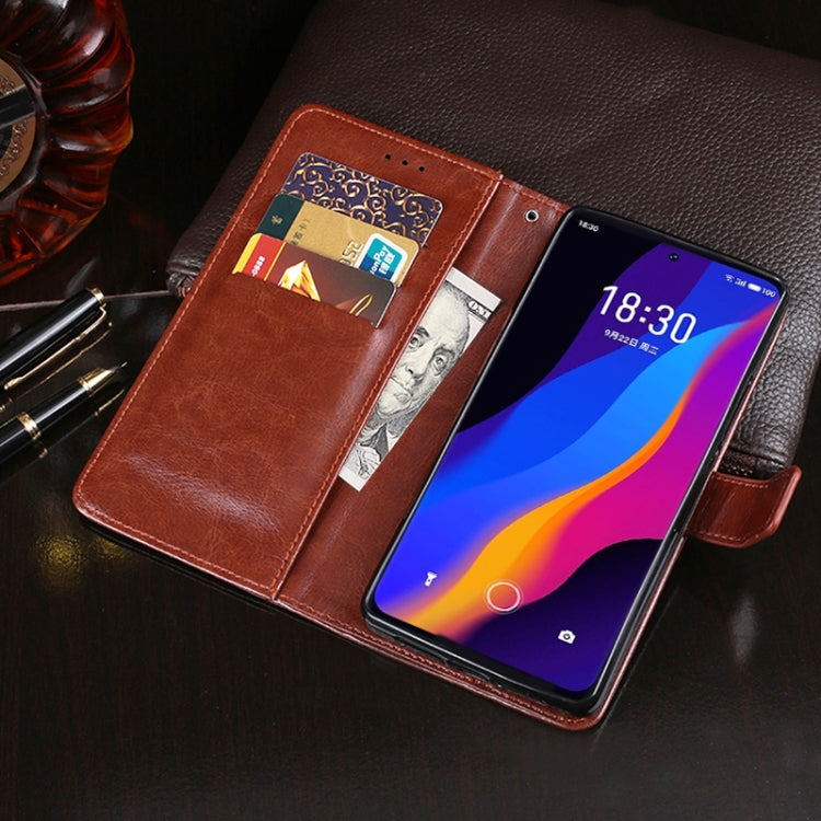 For Meizu 18x idewei Crazy Horse Texture Leather Case with Holder & Card Slots & Wallet(Rose Red) - Meizu by idewei | Online Shopping South Africa | PMC Jewellery | Buy Now Pay Later Mobicred