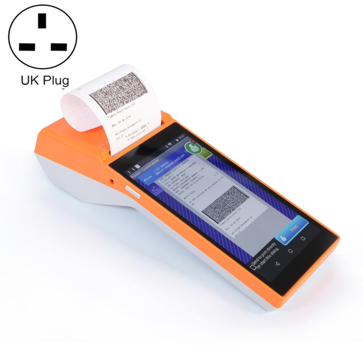 SGT-SP01 5.5 inch HD Screen Handheld POS Receipt Printer, Basic Version, UK Plug(Orange) - Printer by PMC Jewellery | Online Shopping South Africa | PMC Jewellery | Buy Now Pay Later Mobicred