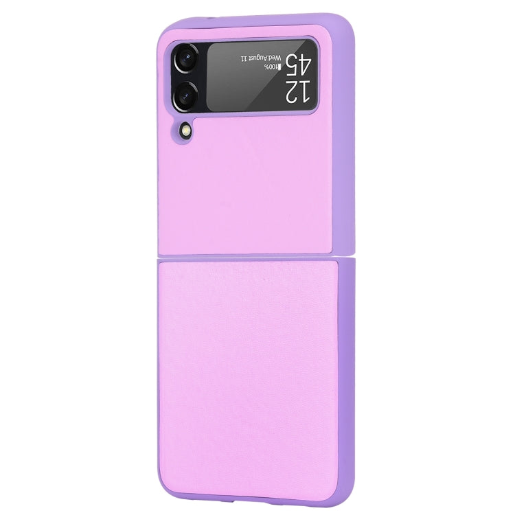 For Samsung Galaxy Z Flip3 5G Plain Texture Phone Case(Purple) - Galaxy Phone Cases by PMC Jewellery | Online Shopping South Africa | PMC Jewellery