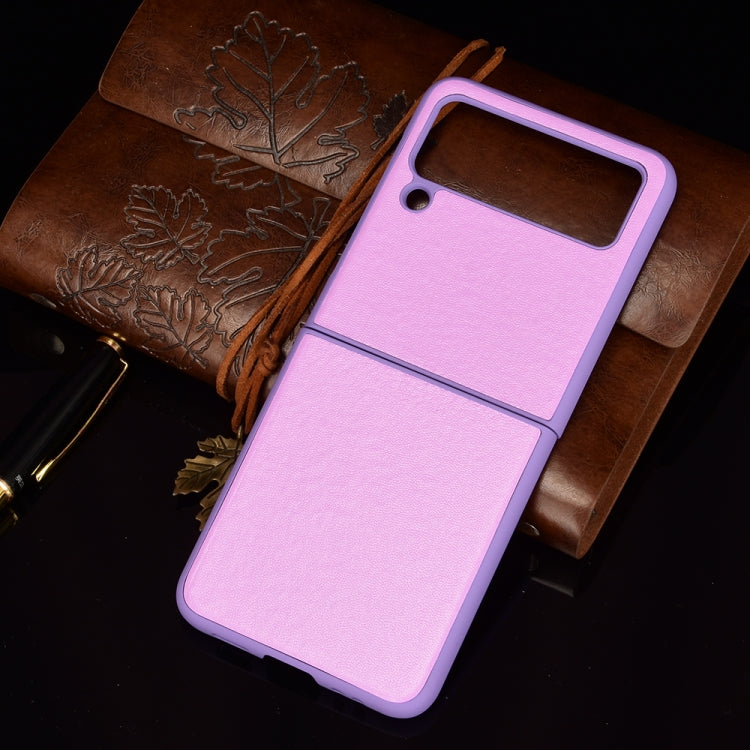 For Samsung Galaxy Z Flip3 5G Plain Texture Phone Case(Purple) - Galaxy Phone Cases by PMC TechLife | Online Shopping South Africa | PMC TechLife