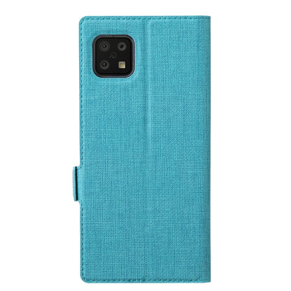 For Sharp Aquos Sense 6 ViLi K Series Magnetic Buckle Horizontal Flip Leather Phone Case(Blue) - More Brand by ViLi | Online Shopping South Africa | PMC Jewellery | Buy Now Pay Later Mobicred