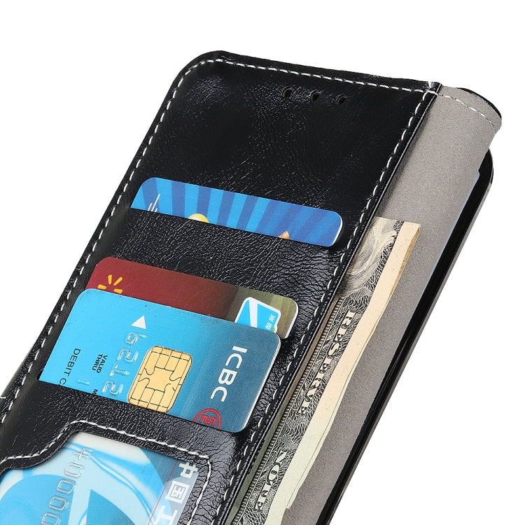 For OPPO Reno7 5G Retro Crazy Horse Texture Horizontal Flip Leather Phone Case(Black) - OPPO Cases by PMC TechLife | Online Shopping South Africa | PMC TechLife | Buy Now Pay Later Mobicred