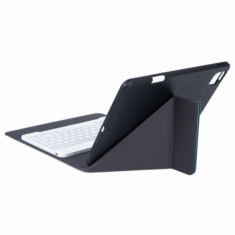 H-097S Monochrome Backlight Bluetooth Keyboard Leather Case with Rear Three-fold Holder For iPad 9.7 2018 & 2017(Rainbow) - Universal by PMC TechLife | Online Shopping South Africa | PMC TechLife