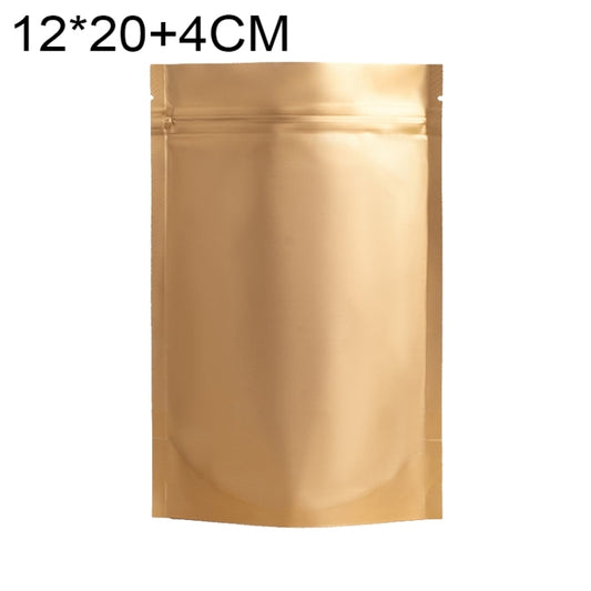 100 PCS/Set Matte Aluminum Foil Snack Stand-up Pouch, Size:12x20+4cm(Gold) - Preservation Supplies by PMC Jewellery | Online Shopping South Africa | PMC Jewellery | Buy Now Pay Later Mobicred