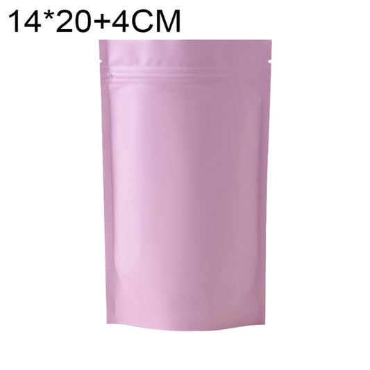 100 PCS/Set Matte Aluminum Foil Snack Stand-up Pouch, Size:14x20+4cm(Pink) - Preservation Supplies by PMC Jewellery | Online Shopping South Africa | PMC Jewellery | Buy Now Pay Later Mobicred