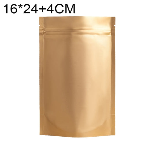 100 PCS/Set Matte Aluminum Foil Snack Stand-up Pouch, Size:16x24+4cm(Gold) - Preservation Supplies by PMC Jewellery | Online Shopping South Africa | PMC Jewellery | Buy Now Pay Later Mobicred