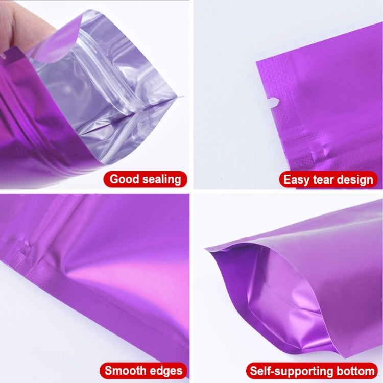100 PCS/Set Matte Aluminum Foil Snack Stand-up Pouch, Size:18x26+4cm(Black) - Preservation Supplies by PMC TechLife | Online Shopping South Africa | PMC TechLife | Buy Now Pay Later Mobicred