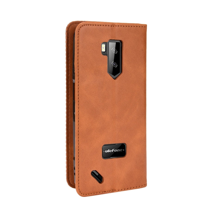 For Ulefone Armor X9 Magnetic Buckle Retro Texture Leather Case(Brown) - Ulefone Cases by PMC Jewellery | Online Shopping South Africa | PMC Jewellery | Buy Now Pay Later Mobicred