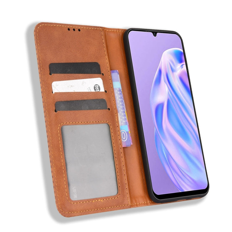 For Ulefone Note 6 / Note 6P Magnetic Buckle Retro Texture Leather Case(Brown) - Ulefone Cases by PMC Jewellery | Online Shopping South Africa | PMC Jewellery | Buy Now Pay Later Mobicred