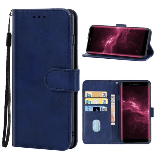 Leather Phone Case For DOOGEE X60L(Blue) - Doogee Cases by PMC Jewellery | Online Shopping South Africa | PMC Jewellery | Buy Now Pay Later Mobicred