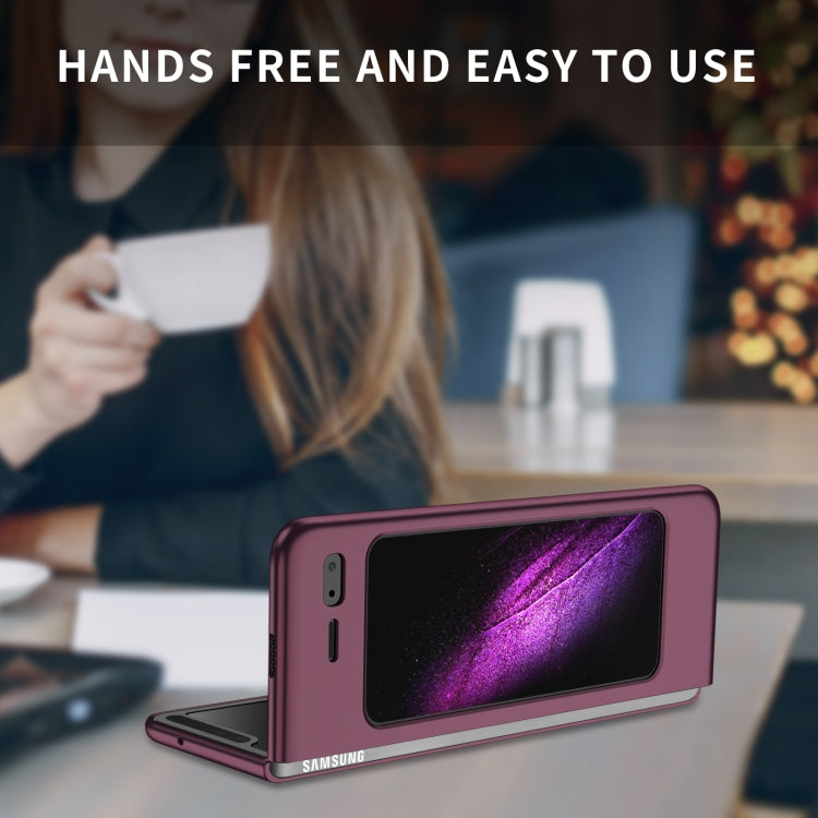 For Samsung Galaxy Fold Armor Foldable Phone Case(Wine Red) - Galaxy Phone Cases by PMC TechLife | Online Shopping South Africa | PMC TechLife