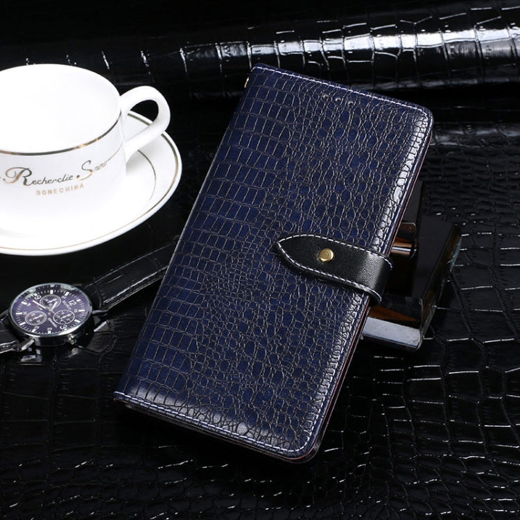 For TCL 20Y idewei Crocodile Texture Horizontal Flip Leather Phone Case(Dark Blue) - free shipping - PMC Jewellery - Order now!