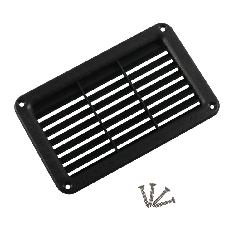 A6789 193x122mm RV / Bus Oblique Louver Outlet Panel with Screws(Black) - Air Conditioning System by PMC TechLife | Online Shopping South Africa | PMC TechLife | Buy Now Pay Later Mobicred