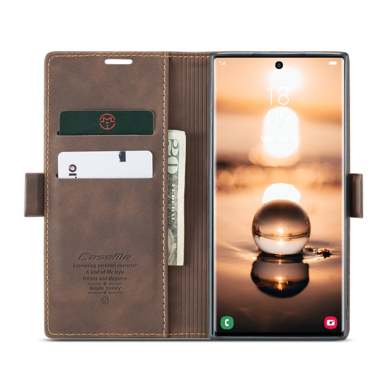 For Samsung Galaxy S22 Ultra 5G CaseMe 013 Multifunctional Leather Phone Case(Coffee) - Galaxy S22 Ultra 5G Cases by CaseMe | Online Shopping South Africa | PMC Jewellery | Buy Now Pay Later Mobicred