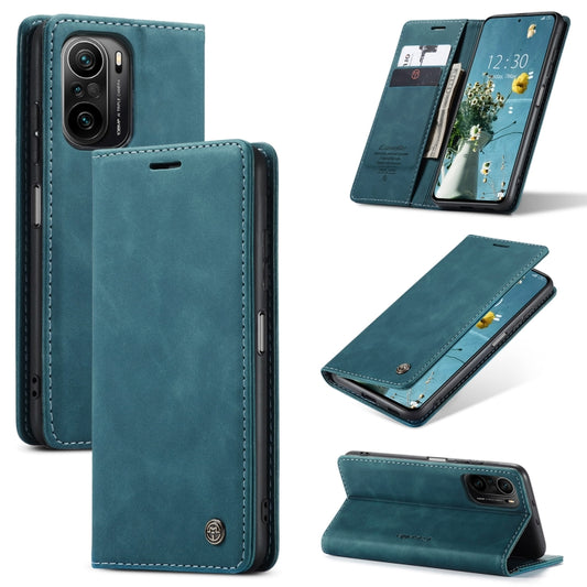 For Xiaomi Redmi K40 / K40 Pro / Poco F3／Mi 11i／Mi 11X／Mi 11X Pro CaseMe 013 Multifunctional Leather Phone Case(Blue) - Xiaomi Cases by CaseMe | Online Shopping South Africa | PMC Jewellery | Buy Now Pay Later Mobicred