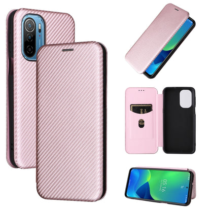 For Ulefone Note 13P Carbon Fiber Texture Horizontal Flip PU Phone Case(Pink) - Ulefone Cases by PMC Jewellery | Online Shopping South Africa | PMC Jewellery | Buy Now Pay Later Mobicred