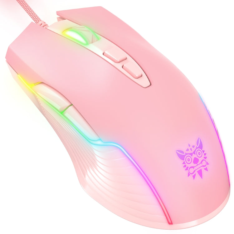 ONIKUMA CW905 RGB Lighting Wired Mouse(Pink) - Wired Mice by ONIKUMA | Online Shopping South Africa | PMC Jewellery | Buy Now Pay Later Mobicred