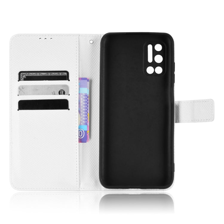 For DOOGEE N40 Pro Diamond Texture Leather Phone Case(White) - Doogee Cases by PMC TechLife | Online Shopping South Africa | PMC TechLife | Buy Now Pay Later Mobicred