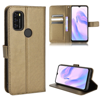 For Blackview A70 2021 Diamond Texture Leather Phone Case(Brown) - More Brand by PMC Jewellery | Online Shopping South Africa | PMC Jewellery | Buy Now Pay Later Mobicred