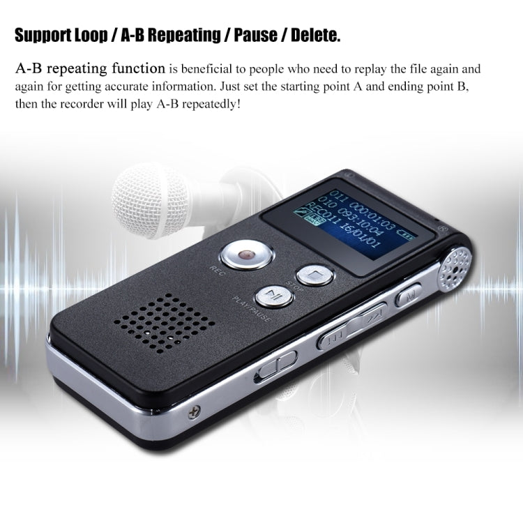 SK-012 4GB USB Dictaphone Digital Audio Voice Recorder with WAV MP3 Player VAR Function(Grey) - Other Style by PMC Jewellery | Online Shopping South Africa | PMC Jewellery | Buy Now Pay Later Mobicred