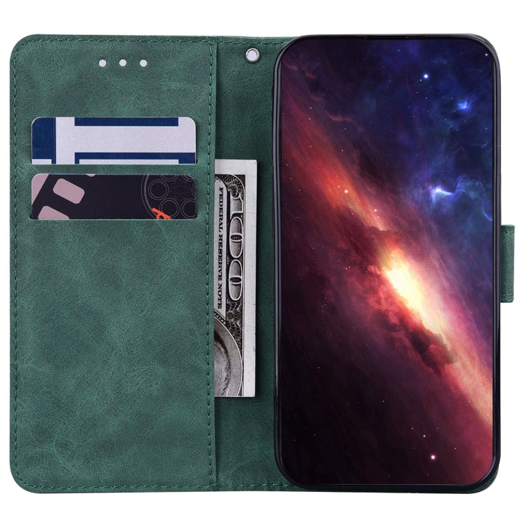 For Infinix Note 7 X690 Geometric Embossed Leather Phone Case(Green) - Infinix Cases by PMC TechLife | Online Shopping South Africa | PMC TechLife | Buy Now Pay Later Mobicred