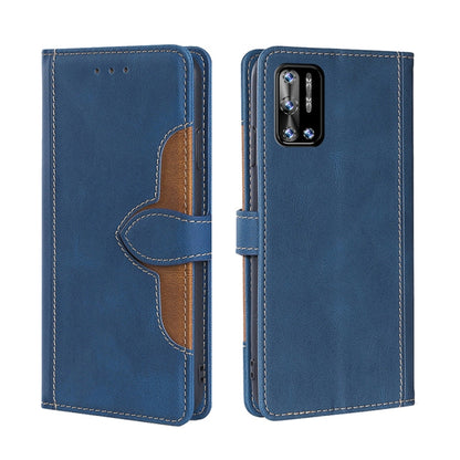For Doogee N40 Pro Skin Feel Straw Hat Magnetic Buckle Leather Phone Case(Blue) - Doogee Cases by PMC Jewellery | Online Shopping South Africa | PMC Jewellery | Buy Now Pay Later Mobicred
