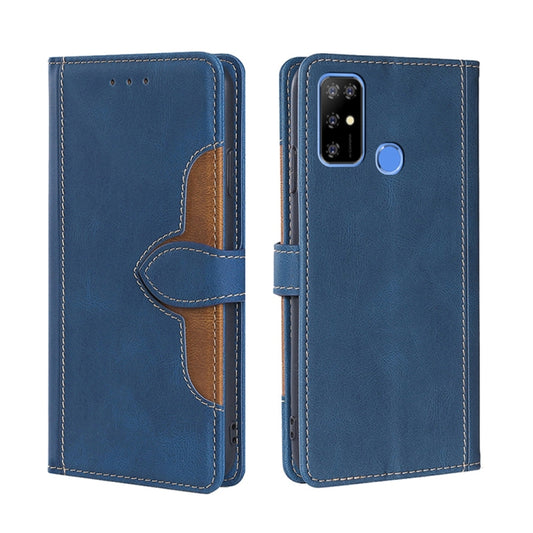 For Doogee X96 Pro Skin Feel Straw Hat Magnetic Buckle Leather Phone Case(Blue) - Doogee Cases by PMC Jewellery | Online Shopping South Africa | PMC Jewellery | Buy Now Pay Later Mobicred