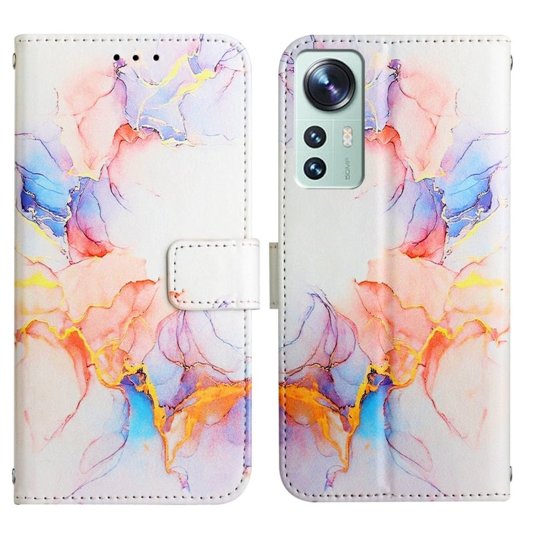 For Xiaomi 12 Pro PT003 Marble Pattern Flip Leather Phone Case(Galaxy Marble White LS004) - Xiaomi Cases by PMC TechLife | Online Shopping South Africa | PMC TechLife