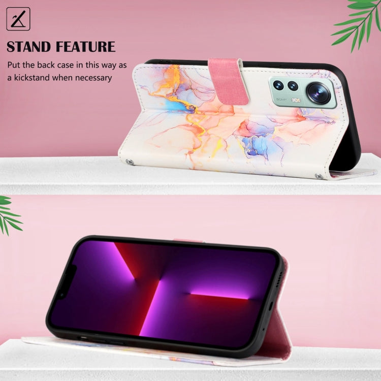 For Xiaomi 12 Pro PT003 Marble Pattern Flip Leather Phone Case(Galaxy Marble White LS004) - Xiaomi Cases by PMC TechLife | Online Shopping South Africa | PMC TechLife