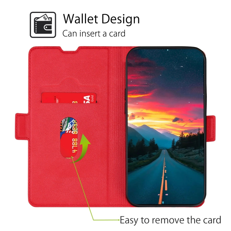 For Doogee N30 Ultra-thin Voltage Side Buckle PU + TPU Leather Phone Case(Red) - More Brand by PMC Jewellery | Online Shopping South Africa | PMC Jewellery | Buy Now Pay Later Mobicred