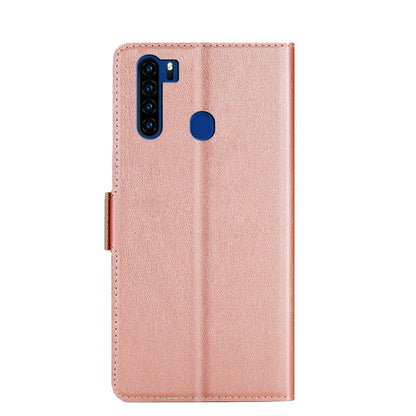 For Blackview A80 Pro Ultra-thin Voltage Side Buckle PU + TPU Leather Phone Case(Rose Gold) - More Brand by PMC Jewellery | Online Shopping South Africa | PMC Jewellery | Buy Now Pay Later Mobicred