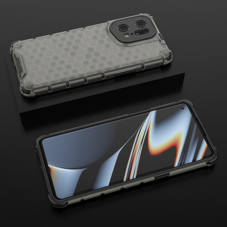For OPPO Find X5 Pro Shockproof Honeycomb PC + TPU Phone Case(Black) - OPPO Cases by PMC TechLife | Online Shopping South Africa | PMC TechLife