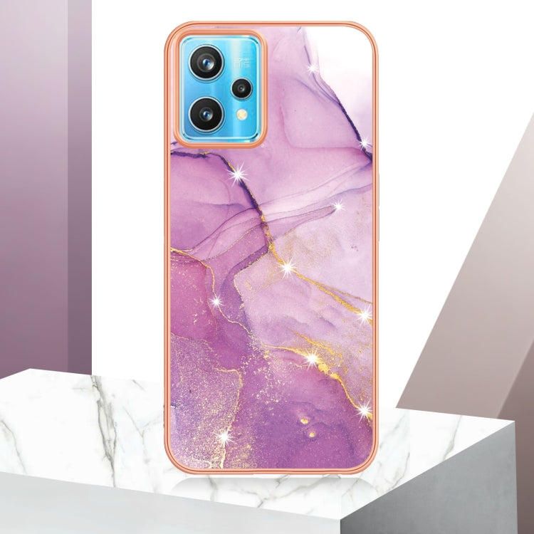 For Realme 9 Pro+ Electroplating Marble Pattern Dual-side IMD TPU Phone Case(Purple 001) - Realme Cases by PMC Jewellery | Online Shopping South Africa | PMC Jewellery | Buy Now Pay Later Mobicred